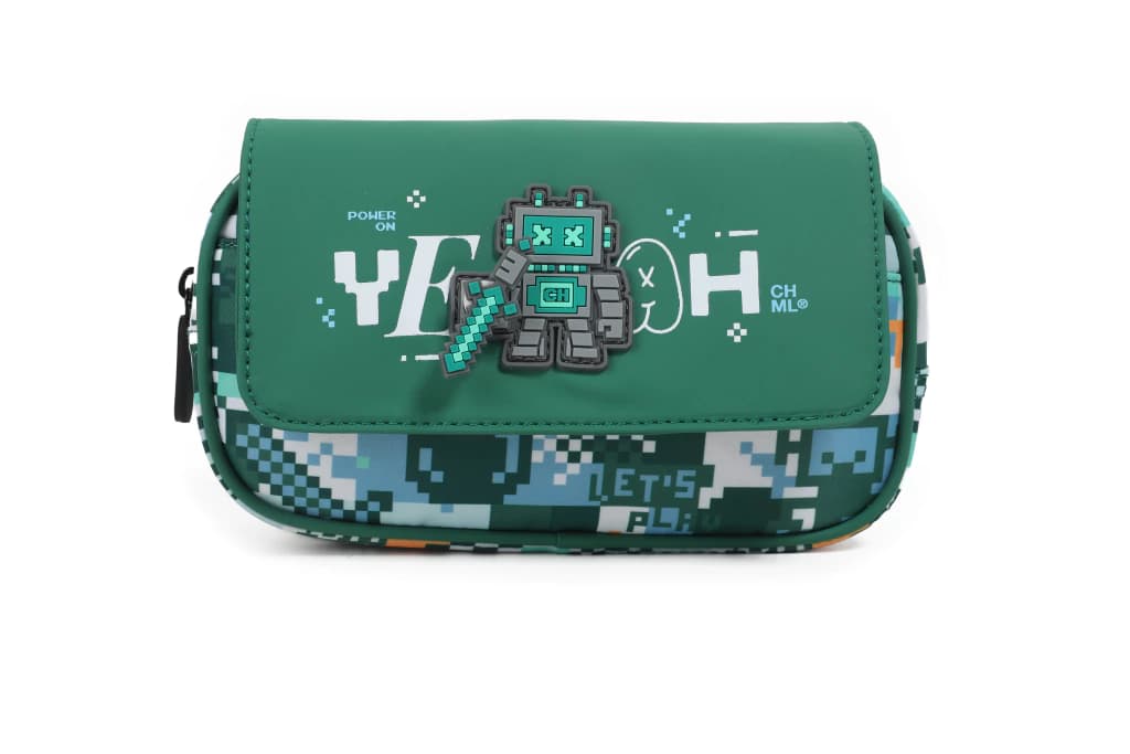 ESC0232 - FS147-CARTUCHERA SPIN ROBOT GREEN