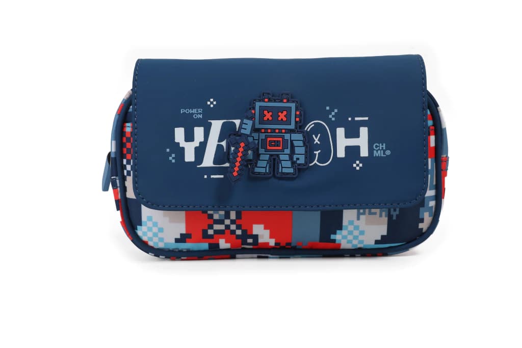 ESC0234 - FS147-CARTUCHERA SPIN ROBOT BLUE