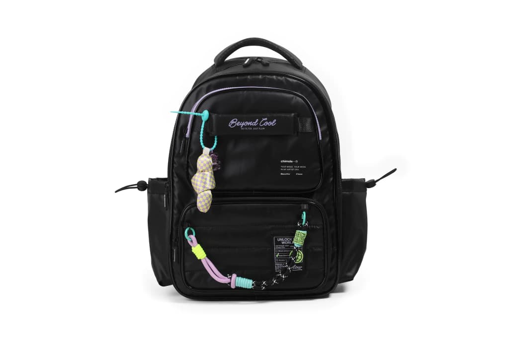 ESC0281 - FS112-MOCHILA PUFFY AND SHINY 17" BLACK