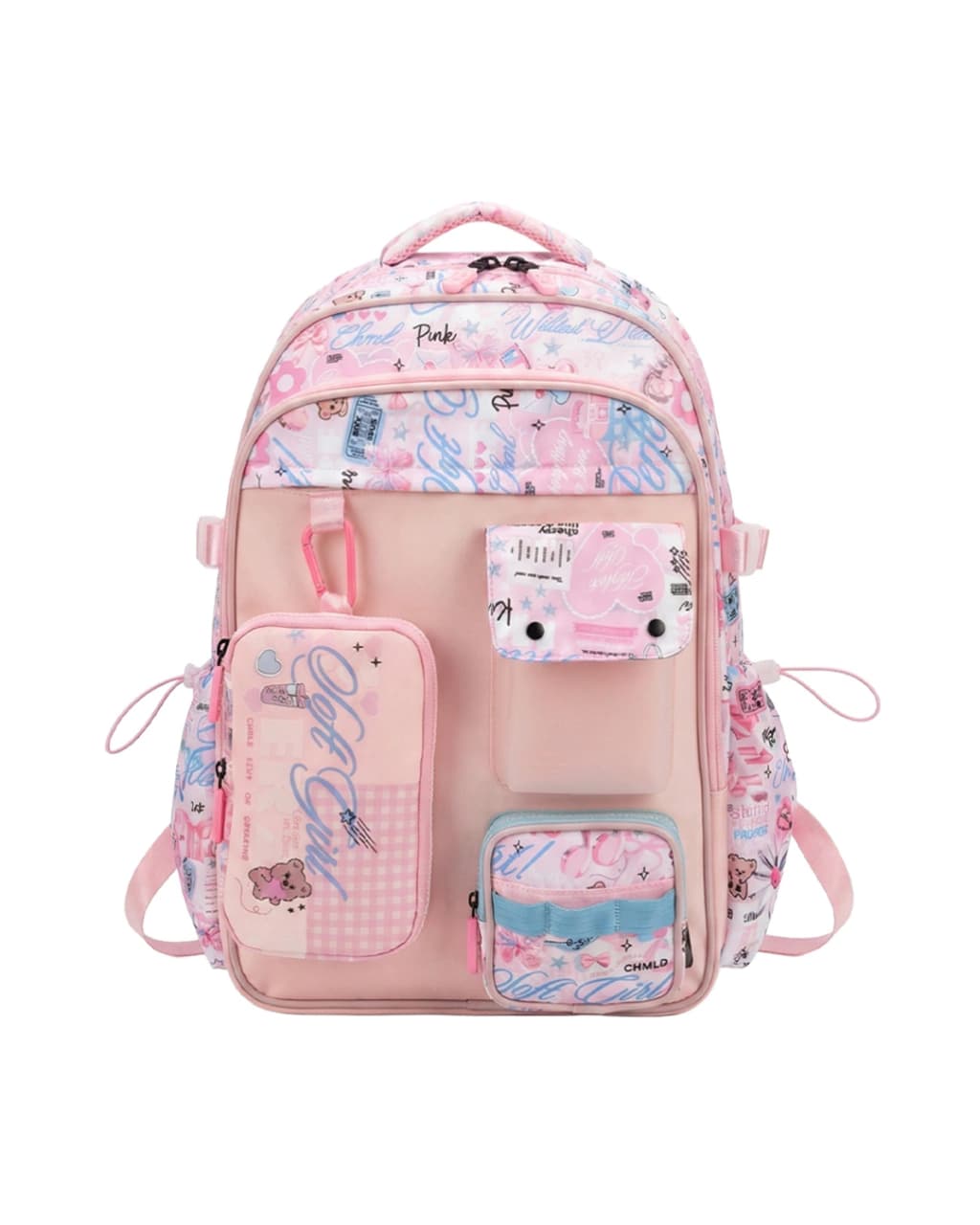 ESC0226 - TR213- MOCHILA HOLOGRAM ESPALDA 18" PINK